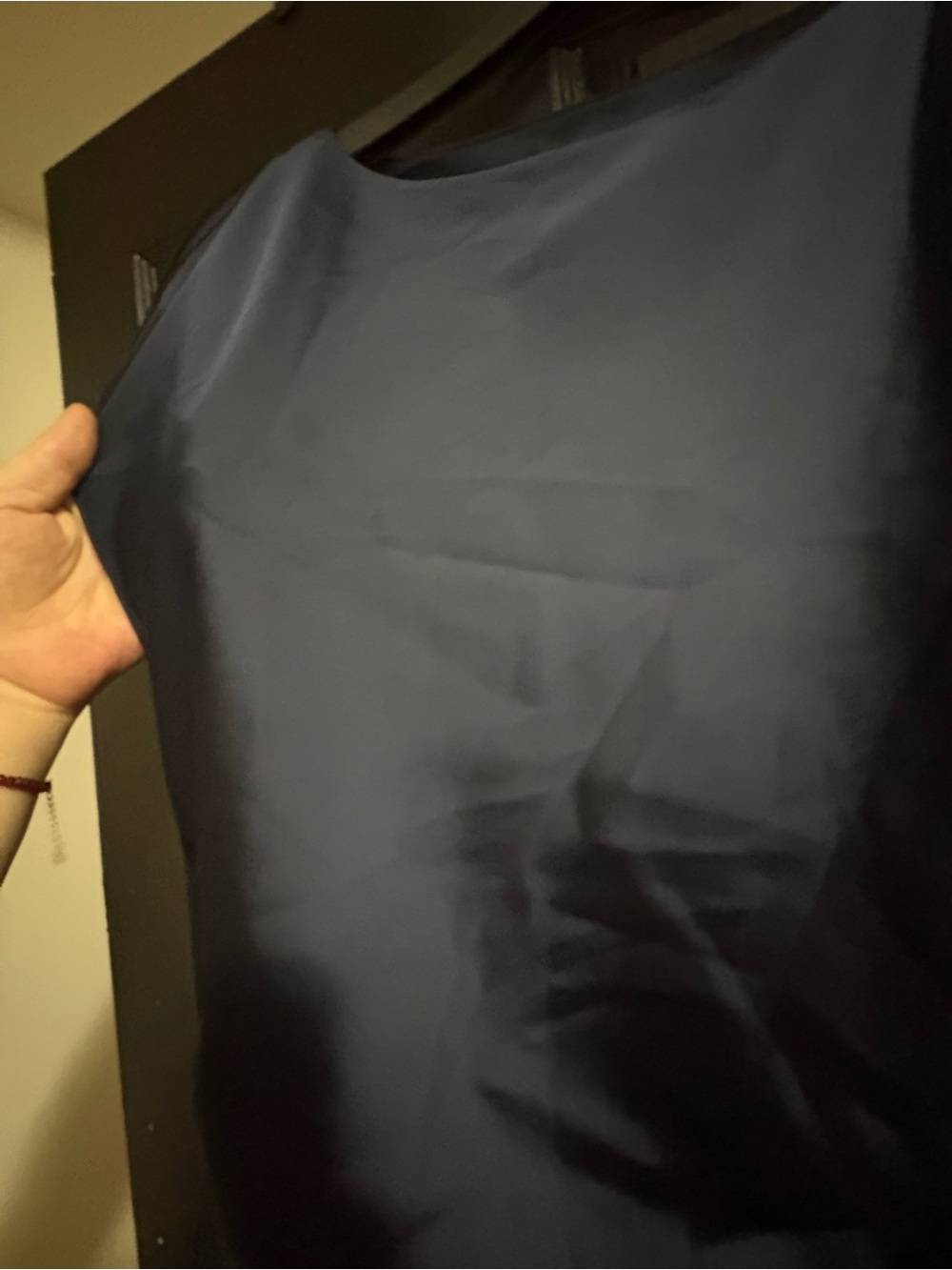 Banana Republic Deep Navy Satin Shell Top - Picture 4 of 5